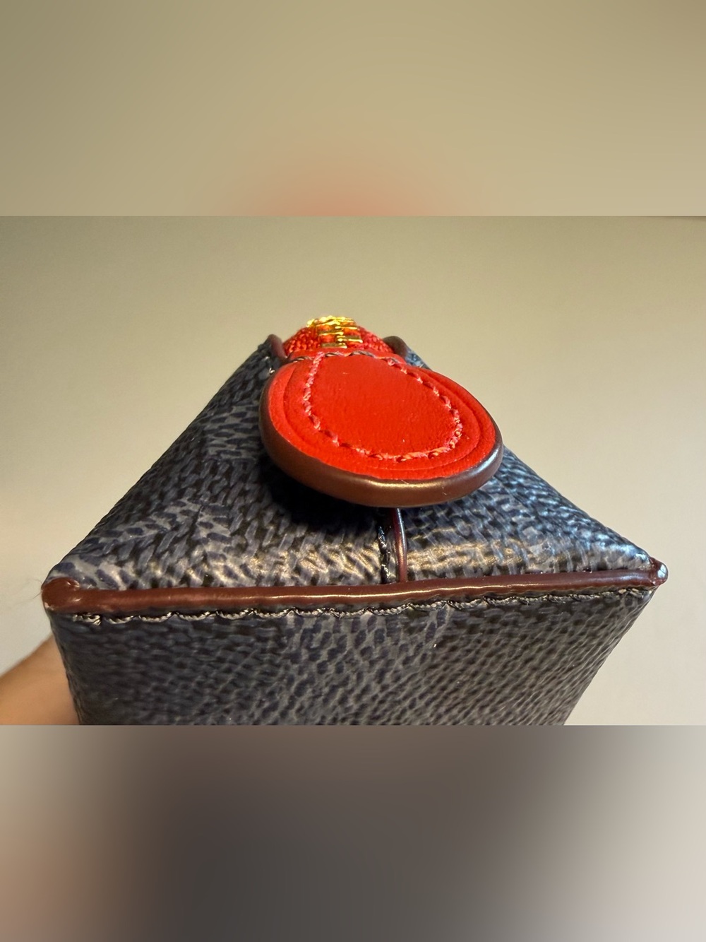 COACH pencil case signature canvas navy with red trim - Picture 5 of 8